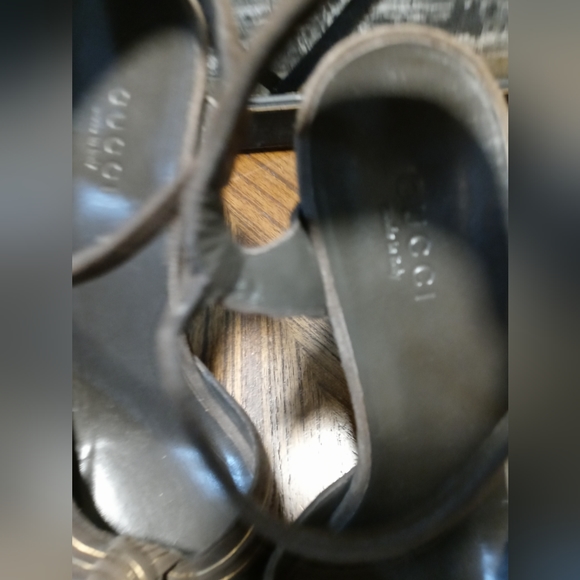Authentic Gucci Olive Green Sling Back Sandals - Picture 6 of 16